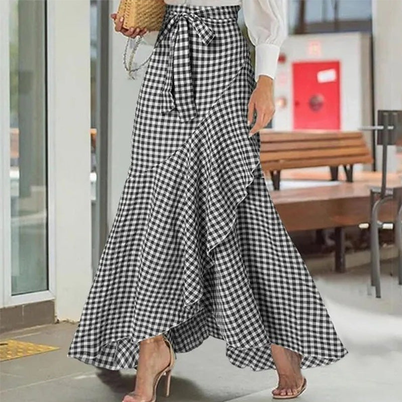 💫🔥VENTE CHAUDE🔥 NOUVEAUTÉ – La jupe d'été parfaite – Taille haute, asymétrique & volants ludiques !