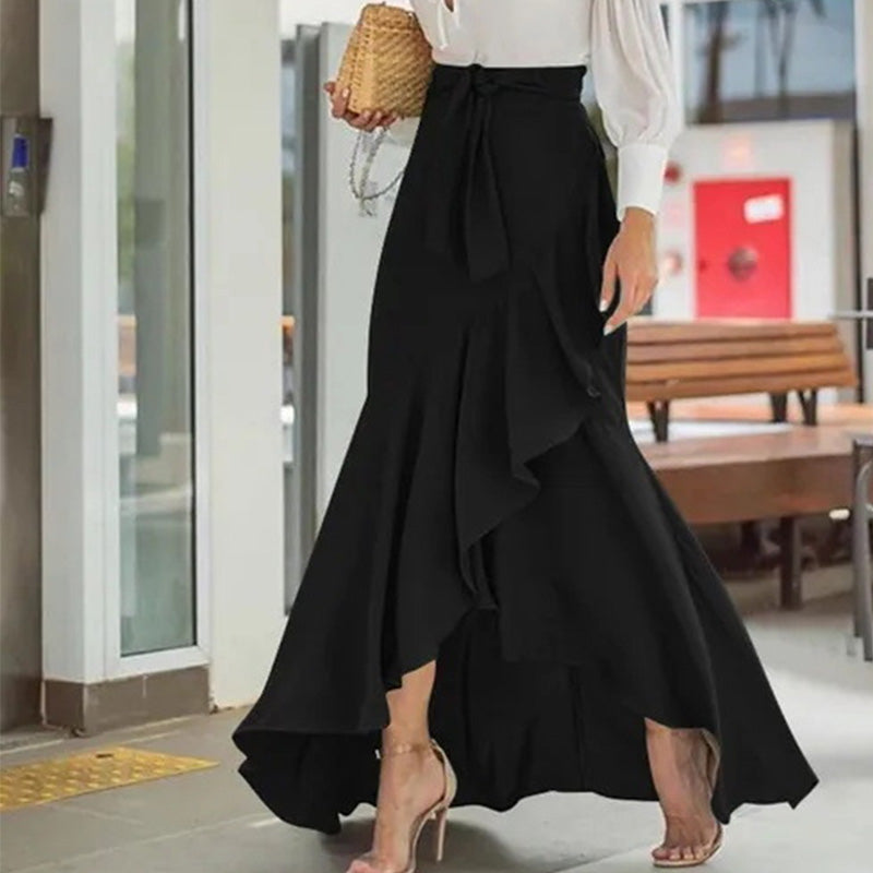 💫🔥VENTE CHAUDE🔥 NOUVEAUTÉ – La jupe d'été parfaite – Taille haute, asymétrique & volants ludiques !