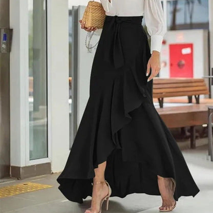 💫🔥VENTE CHAUDE🔥 NOUVEAUTÉ – La jupe d'été parfaite – Taille haute, asymétrique & volants ludiques !