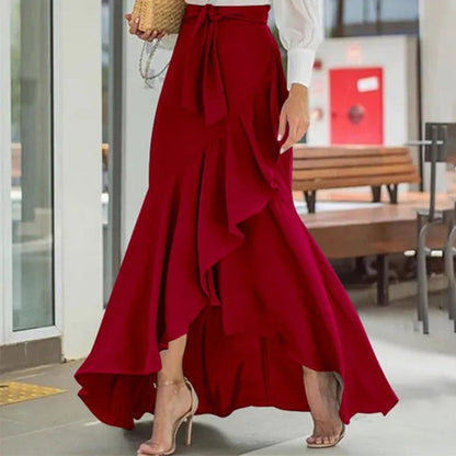 💫🔥VENTE CHAUDE🔥 NOUVEAUTÉ – La jupe d'été parfaite – Taille haute, asymétrique & volants ludiques !