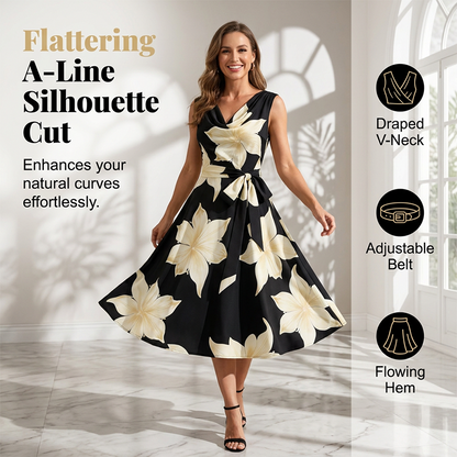 ⏳Spécial à durée limitée⏰Robe sans manches à imprimé floral pour femme👗