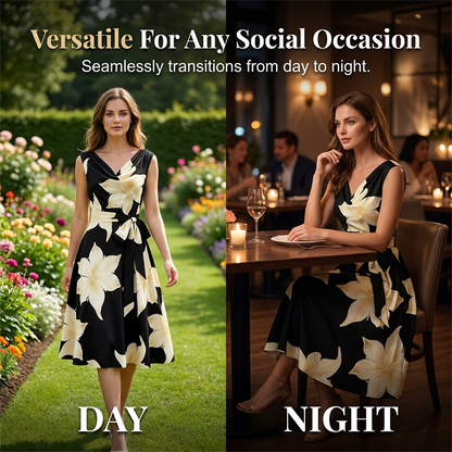 ⏳Spécial à durée limitée⏰Robe sans manches à imprimé floral pour femme👗