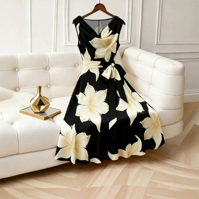 ⏳Spécial à durée limitée⏰Robe sans manches à imprimé floral pour femme👗