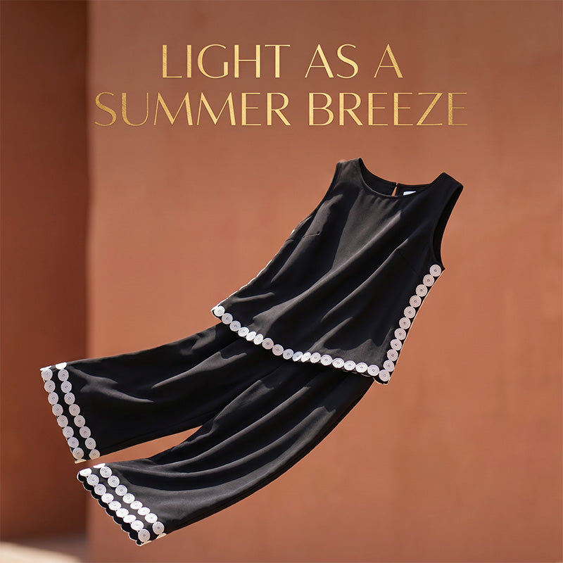 👗 50% DE RÉDUCTION ✨ Ensemble 2 pièces femme – Dentelle & fluidité – Style facile, parfait pour l’été ou un look bohème chic – confortable et élégant 🌸
