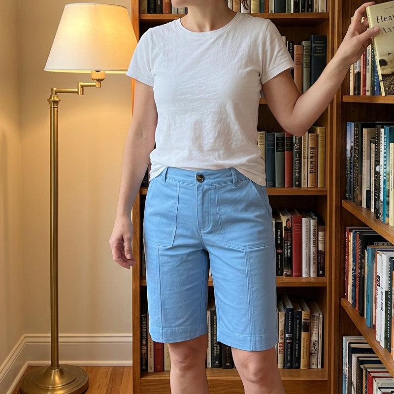 ⏰ -50% – Pour une durée limitée ! Short décontracté unie pour femme