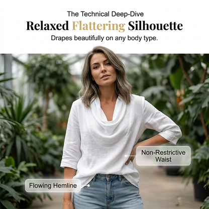 ☀️ Le best-seller de l'été 2026 est arrivé ! Blouse à manches 3/4 et col drapé pour femme