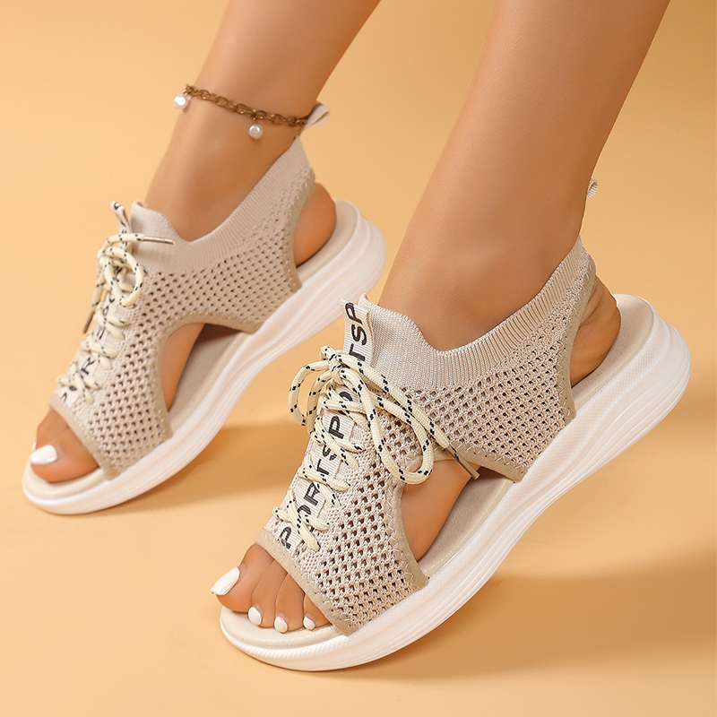 ☀️ Le best-seller de l'été 2026 est arrivé ! Sandales compensées femme en maille respirante, bout ouvert