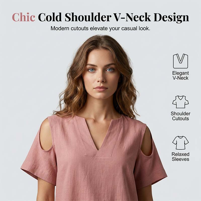 ⏳ Dernière heure – -50% se termine ! Ensemble tunique et pantalon coupe ample, couleur unie