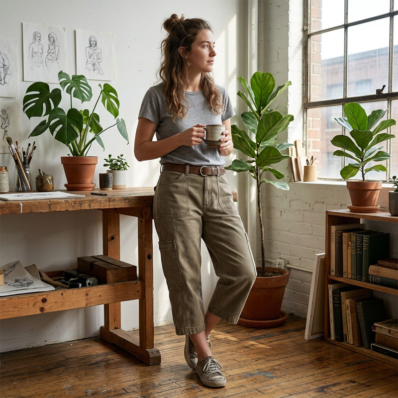 🔥👖 PROMO FLASH 50% ! Pantalons Cargo Capri Décontractés – Coupe Ample, Poches Multiples, Tissu Respirant, 6 Tailles, Idéaux Été & Quotidien 🌿