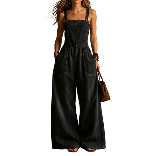 ☀️ Le best-seller de l'été 2026 est arrivé ! Combinaison d'été ample en jean pour femme, avec poches