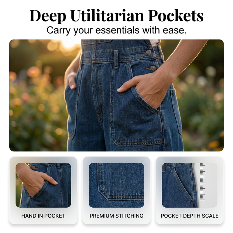 ☀️ Le best-seller de l'été 2026 est arrivé ! Combinaison d'été ample en jean pour femme, avec poches