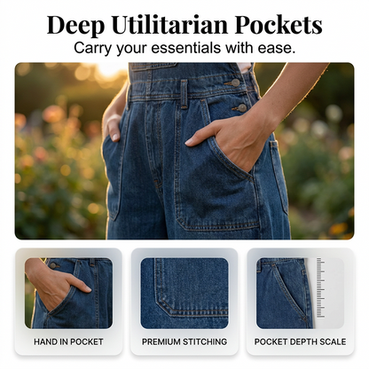 ☀️ Le best-seller de l'été 2026 est arrivé ! Combinaison d'été ample en jean pour femme, avec poches