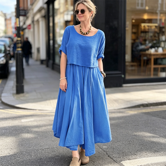 Nouveauté 💙 Ensemble deux pièces d'été décontracté avec jupe ✨