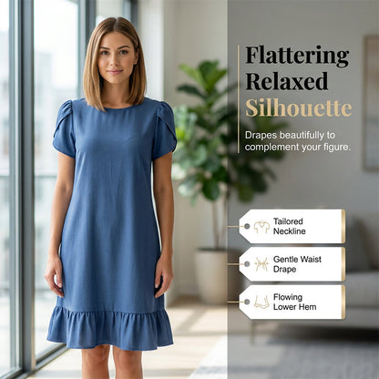 👗 Nouveauté fraîchement arrivée – -50% pour goûter !✨Elegantes Kleid aus gewaschenem Denim – Lässige Eleganz für jeden Tag💙