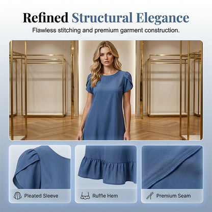 👗 Nouveauté fraîchement arrivée – -50% pour goûter !✨Elegantes Kleid aus gewaschenem Denim – Lässige Eleganz für jeden Tag💙