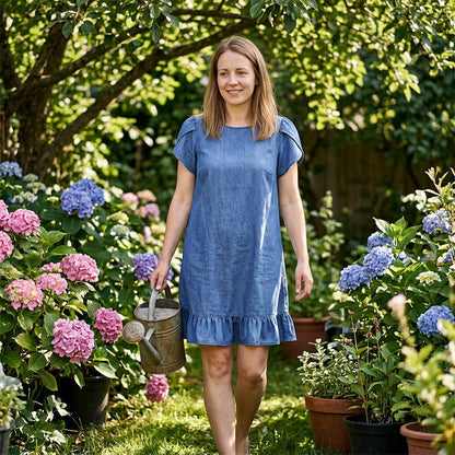 👗 Nouveauté fraîchement arrivée – -50% pour goûter !✨Elegantes Kleid aus gewaschenem Denim – Lässige Eleganz für jeden Tag💙