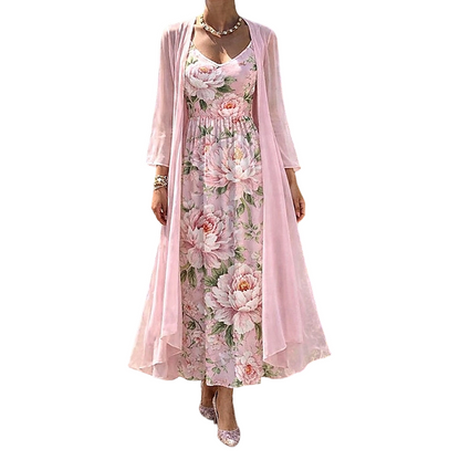🏆 Champion des ventes – à moitié prix pour durée limitée ! Ensemble élégant à deux pièces pour femme, à motif floral