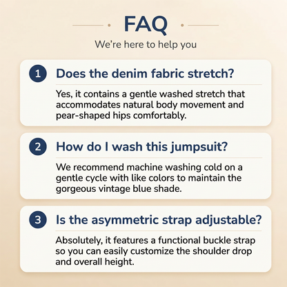 Combinaison en jean asymétrique à épaules dénudées pour femme