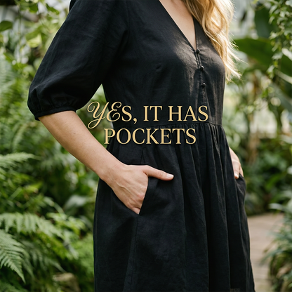 👗 50 % DE RÉDUCTION POUR UNE DURÉE LIMITÉE ! 💥 Robe décontractée à col en V et coupe ample pour femme – Manches bouffantes, respirante, polyvalente ✨