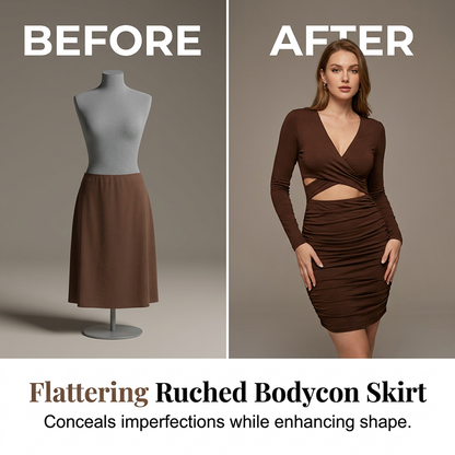 Robe moulante élégante à taille haute