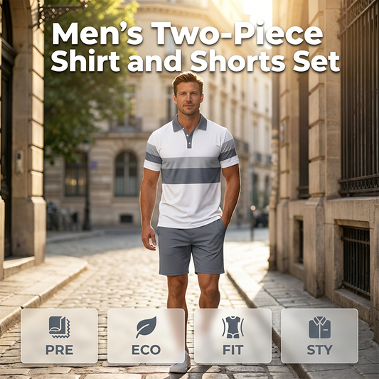 👕 54 % DE RÉDUCTION ! ☀️ Ensemble 2 pièces pour homme (chemise et short) – Confortable, respirant et polyvalent – Idéal pour l'été, les loisirs ou les voyages – Style décontracté et frais 🩳✨