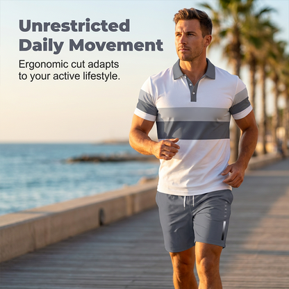 👕 54 % DE RÉDUCTION ! ☀️ Ensemble 2 pièces pour homme (chemise et short) – Confortable, respirant et polyvalent – Idéal pour l'été, les loisirs ou les voyages – Style décontracté et frais 🩳✨
