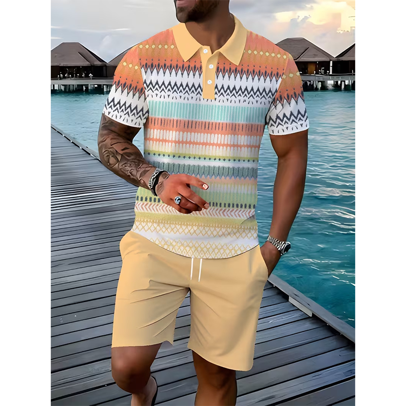 👕 54 % DE RÉDUCTION ! ☀️ Ensemble 2 pièces pour homme (chemise et short) – Confortable, respirant et polyvalent – Idéal pour l'été, les loisirs ou les voyages – Style décontracté et frais 🩳✨