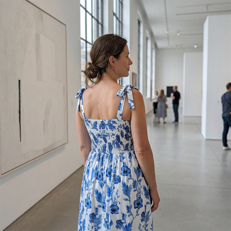 🌸Robe d'été élégante à bretelles et imprimé floral pour femme – Un style estival décontracté ✨