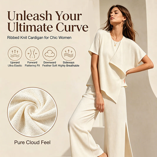 👗Ensemble composé d'un haut asymétrique et d'un pantalon large fendu pour femme – Une tenue coordonnée élégante qui ne passe pas inaperçue ✨