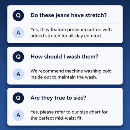 👖Jean femme taille haute à jambes larges – Coupe vintage flatteuse en denim ✨