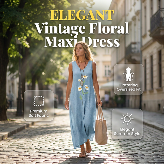 Robe d'été sans manches à imprimé marguerite pour femme