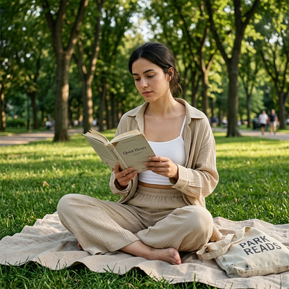 ☀️ Ensemble femme composé d'un haut décontracté et d'un pantalon à jambes larges – Tissu léger et coupe ample – Un confort sans pareil, idéal pour les journées d'été ou pour se détendre 🌸✨