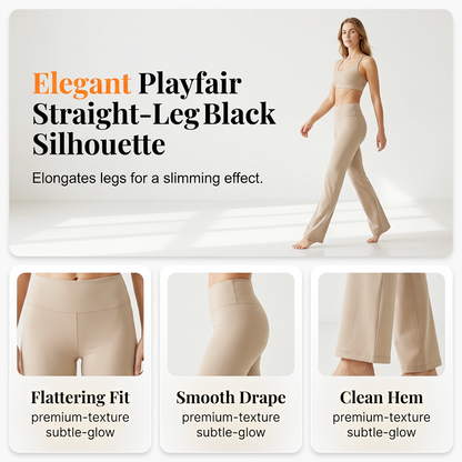 Pantalon de yoga à coupe droite qui met la silhouette en valeur