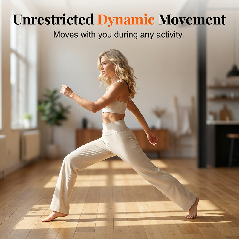 Pantalon de yoga à coupe droite qui met la silhouette en valeur