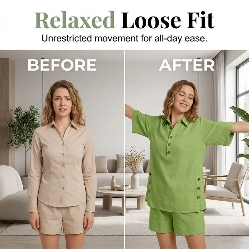 Ensemble été pour femme composé d'un haut ample et d'un short