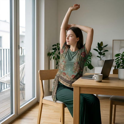 Ensemble deux pièces élégant à motifs pour femme