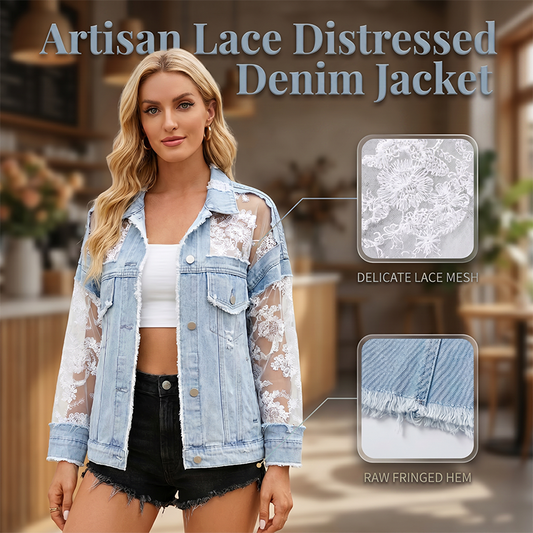 🔥ÉDITION LIMITÉE💃 Veste en dentelle confectionnée à la main ✨ Coupe décontractée, s'accorde avec toutes les tenues