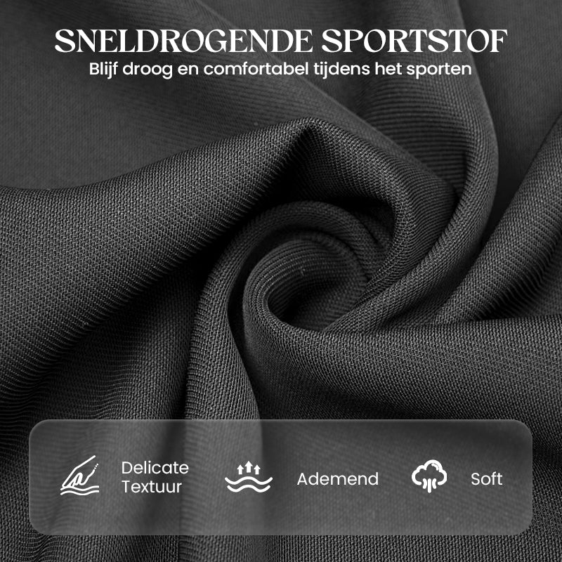 🏃  Short de sport respirant - poches zippées, taille élastiquée et séchage rapide
