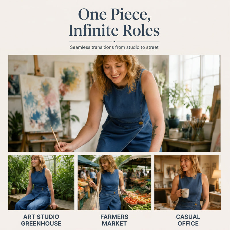 Combinaison en jean asymétrique à nouer, sans manches, pour femme