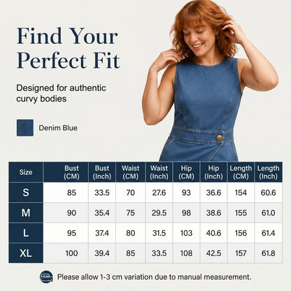 Combinaison en jean asymétrique à nouer, sans manches, pour femme