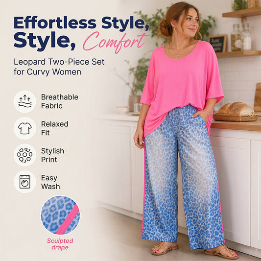 Haut ample et pantalon à imprimé léopard pour femme