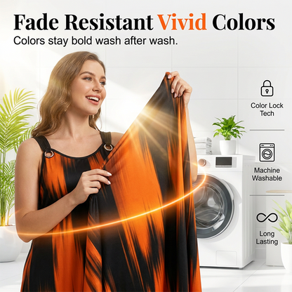 ⏳50 % de réduction pour une durée limitée⏰Robe longue imprimée sans manches pour femme♨️👗