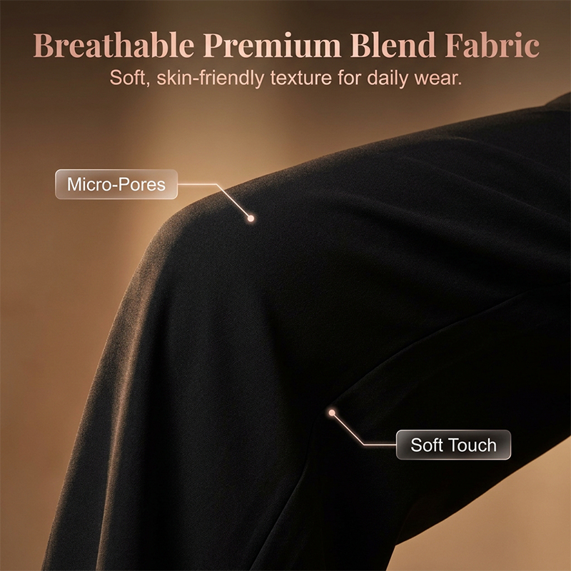 Pantalon court à jambes larges et volants ultra-extensible pour femme