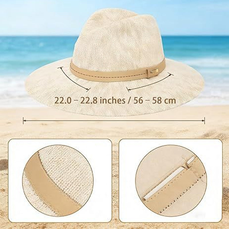 🌞👒Chapeau de soleil pliable en tricot pour femme – Élégant chapeau de style fedora avec protection UV