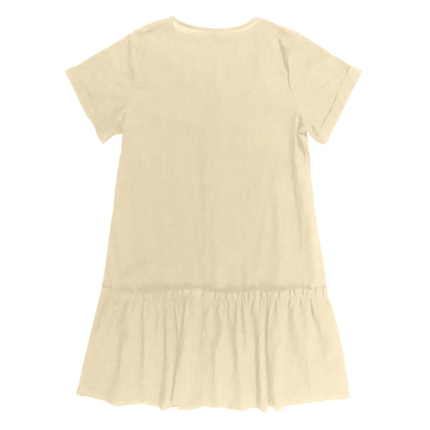 Robe à nouer pour femme, robe d'été ample en coton et lin, avec ourlet à volants, robe décontractée à manches courtes