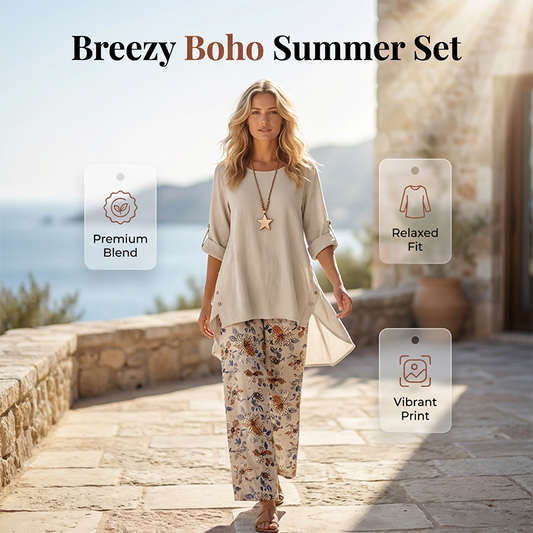 💥Nouveauté, 50 % de réduction ! Ensemble pour femme, comprenant un haut à manches courtes en coton et lin et un pantalon