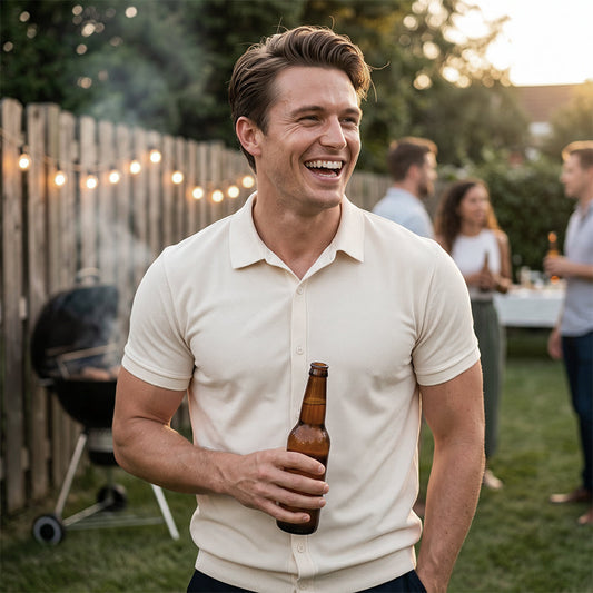 Chemise décontractée à manches courtes et boutons pour homme