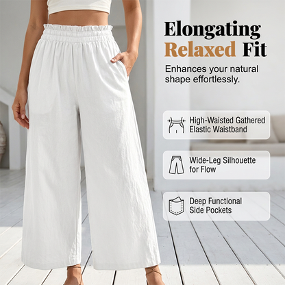 Pantalon décontracté pour femme, coupe ample et jambes droites