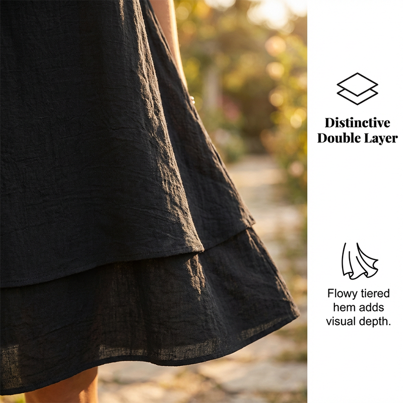 Robe décontractée à manches courtes et coupe ample pour femme