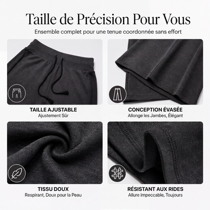 Pantalon évasé taille haute pour femme